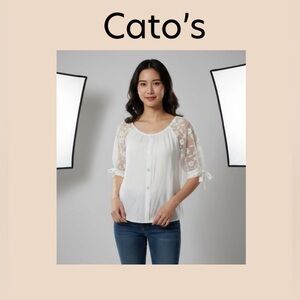 Cato’s Women’s Casual Crew Neck Blouse Size Large